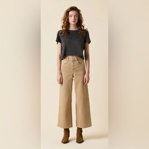 Letters to Juliet Women's Tan Wide-Leg crop Jeans